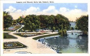 Lagoon and Mound, Belle Isle in Detroit, Michigan