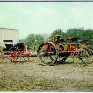 c1960s Mt. Pleasant, IA La Crosse 1915 Tractor Chrome Postcard Horse A101