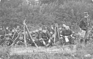 Belgium Remembrance of the Great Maneuvers 1913 Real Photo Postcard