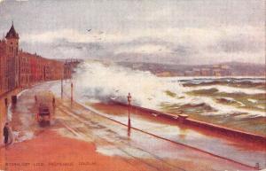 BR95746 storm off loch promenade douglas isle of man postcard oilette 1456 uk