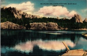 Vtg Sylvan Lake Custer State Park Black Hills South Dakota SD Unused Postcard