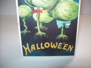 Vintage Halloween Postcard Ellen Clapsaddle Anthropomorphic Cabbage 978 Embossed