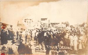 D14/ Tyler Minnesota Mn Photo RPPC Postcard 1918 Tornado Disaster Crowd 2