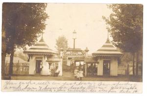 Mount Vernon OH Lake Hiawatha Park Entrance Real Photo Postcard