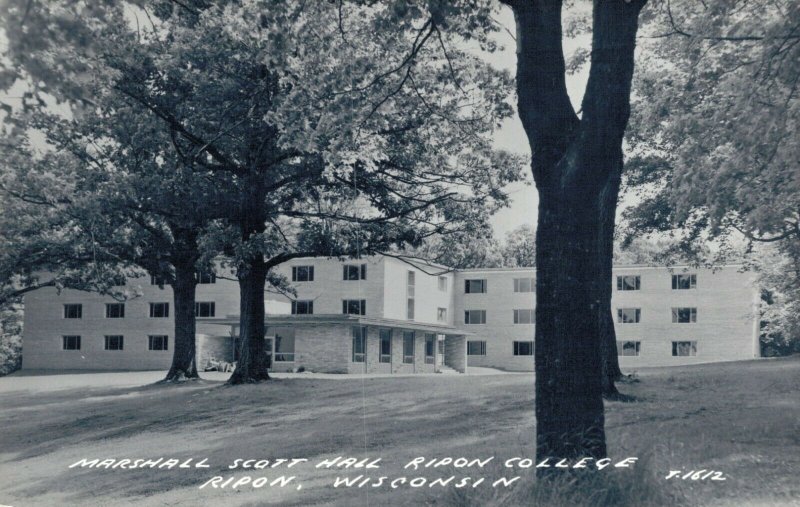 USA Marshall Scott Hall Ripon College Wisconsin RPPC 03.30