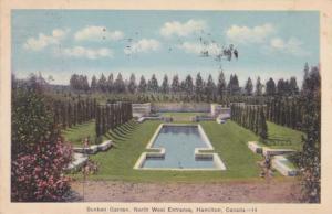 North West Entrance to the Sunken Garden - Hamilton, Ontario, Canada - pm 1941