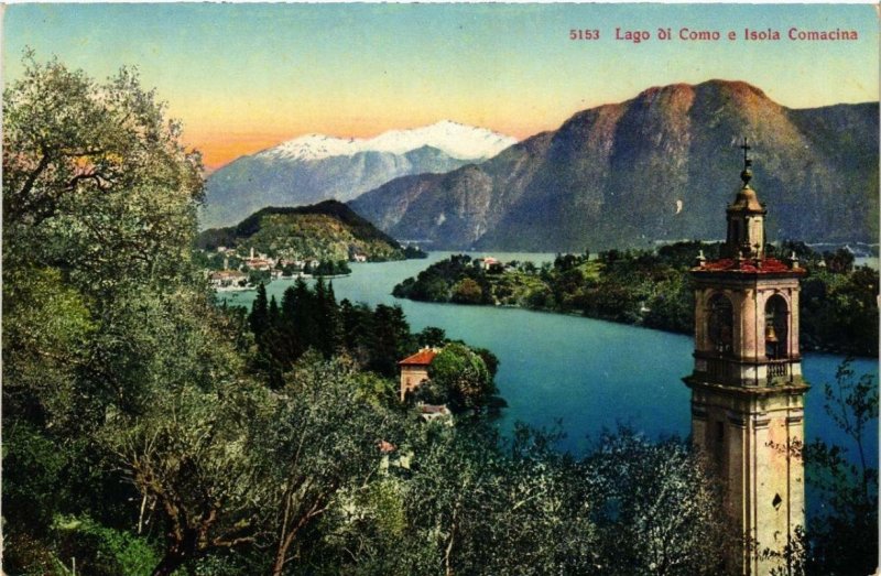 CPA Lago di Como e Isola Comacina . ITALY (541057)