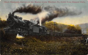 Black Diamond Enroute to the Market Windber, PA., USA Pennsylvania Train 1916 