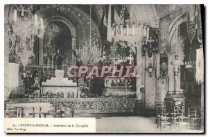 Old Postcard Paray le Monial Interior of the Chapel