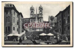 Postcard Old Roma crinita dei Monti