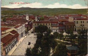 Bolivia Plaza 25 de Mayo Sucre Vintage Postcard C099