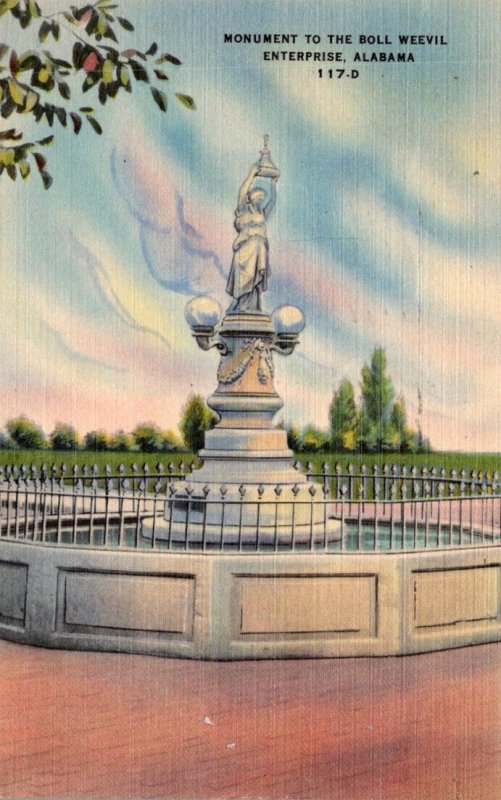 Alabama Enterprise Monument To The Boll Weevil 1945