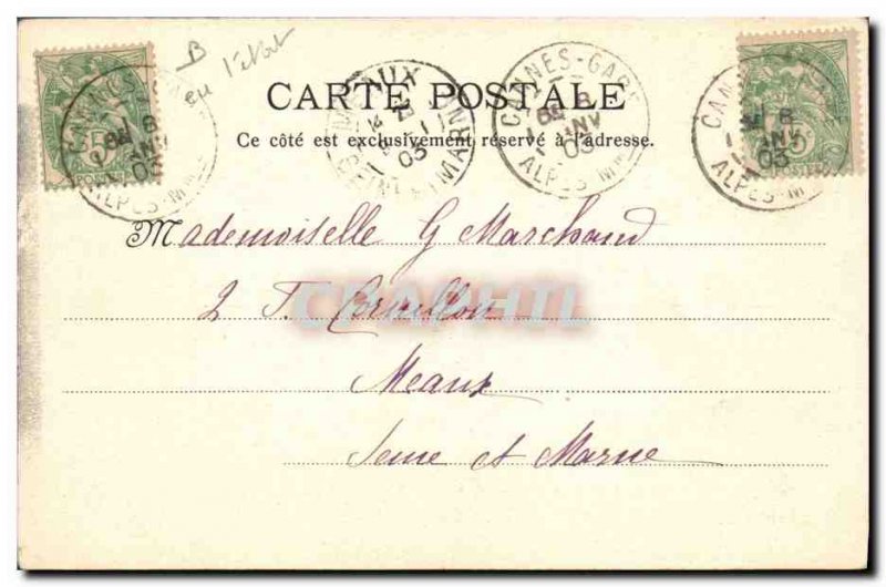 Old Postcard Picking jasmine Cote d & # 39Azur