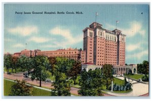 c1940's Percy Jones General Hospital Building Battle Creek Michigan MI Postcard