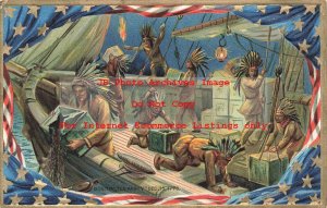 6 Postcards Set, July 4th, Tuck Independence Day No 159, Revolution War Scenes