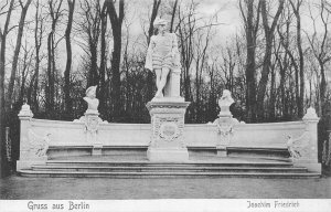 Germany Gruss aus Berlin Joachim Friedrich Statue vintage postcard