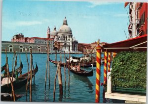 postcard Venice, Italy - The Grand Canal and Salute Church posted 1974