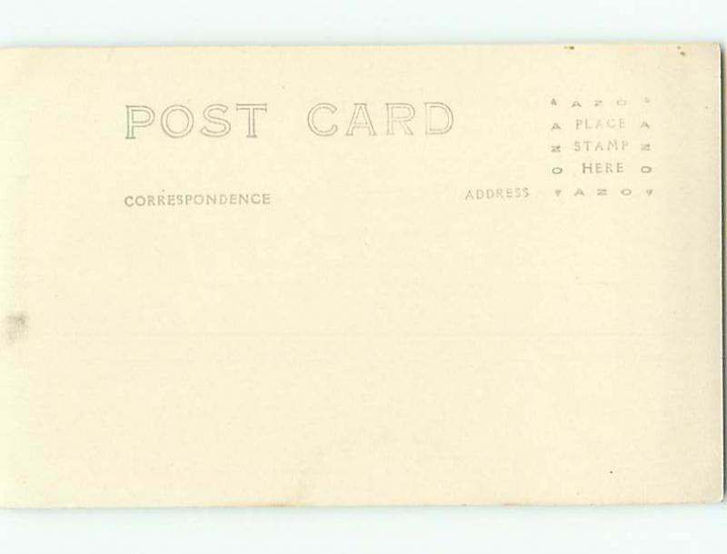 Pre-1930 rppc FACTORY WITH SMOKESTACKS & CRANE IN SHIP BOAT PORT HM0349