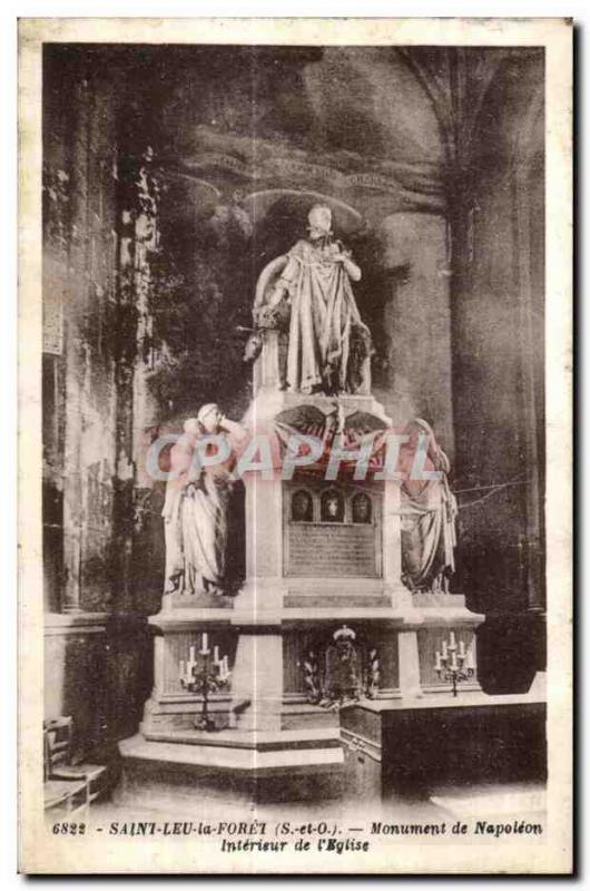 Postcard Old Saint leu the drill bit (S and O) napoleon monument inside church I