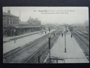France SAINT POL La Gare Vue of the Quay RAILWAY STATION c1903 Postcard