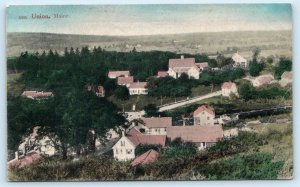 UNION, Maine ME ~ Handcolored BIRD'S EYE VIEW 1906 Knox County Postcard