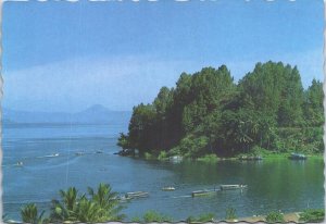 Indonesia A View of Lake Toba North Sumatra Vintage Postcard BS.20