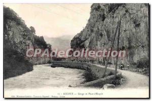 Postcard Old Accous Gorge And Pont D'Esquit