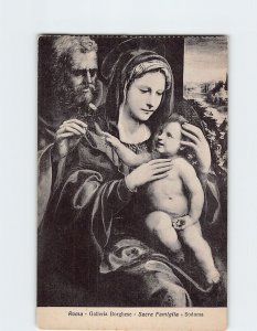 Postcard Sodoma, Sacra Famigila, Galleria Borghese, Rome, Italy