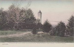 Iowa Ames Campus View And Campanile Iowa State College Albertype