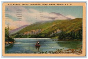 1940 Black Mountain Lake George New York NY Antique Posted Postcard