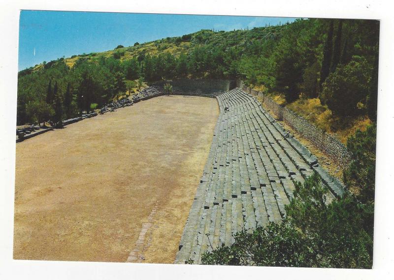 Greece Delphi Stadium Ancient Ruins Vintage 4X6 Postcard