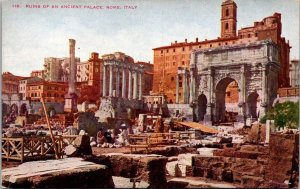 Italy Roma Rome Ruins Of An Ancient Palace