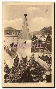 Old Postcard Ribeauville Tower Stork