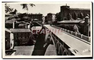 Postcard Modern Gaillac Bridge and L & # 39Abbaye Saint Michel