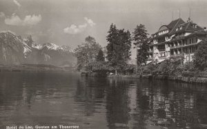 Gunten Am Thunersee, Hotel Du Lac Real Photo Sweden Postcard