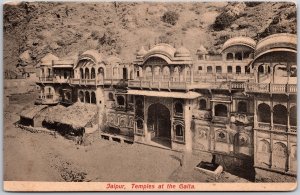 Jaipur Temples At The Galta India Prehistoric Hindu Pilgrimage Site Postcard