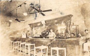 G49/ Interesting RPPC Postcard c1940s Mexico Villa Acuna Bar Interior