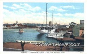 Penobscot River, Brewer Ferry Slip - Bangor, Maine ME Postcard