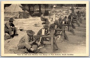 Vtg Fort Jackson South Carolina SC 1000 Inch Machine Gun Range 1940s Postcard