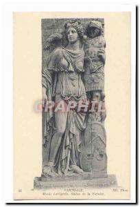 Tunisia Carthage Old Postcard Museum Lavigerie Victory Statue