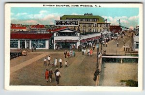 North Wildwood NJ Postcard Boardwalk 5 Cent Skeeball  Surfside Hotel Ed Morton's