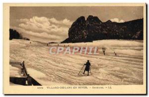 Old Postcard of Sports & # 39hiver Skiing Villard de Lans in winter Skiers