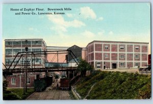 Lawrence Kansas Postcard Home Zephyr Flour Bowersock Mills Power Co 1910 Vintage