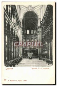 Italy Postcard Old Interno di Genova S Lorenzo