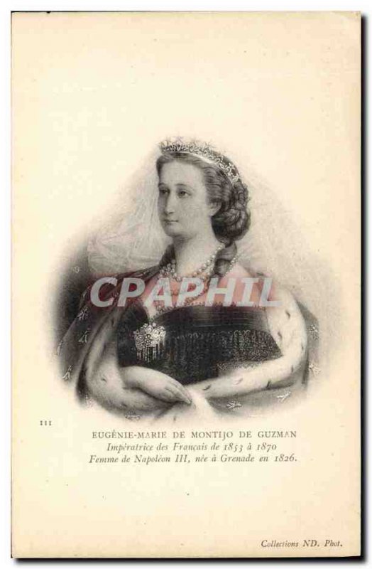 Old Postcard Marie Eugenie de Montijo Guzman Empress of the French