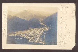 RPPC EALLACE IDAHO BIRDSEYE VIEW OF DOWNTOWN VINTAGE REAL PHOTO POSTCARD