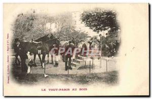 Old Postcard Horse Riding Equestrian All Paris in the Bois