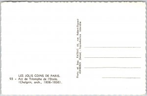 Les Jolis Coins De Paris Arc De Triomphe De L'Etoile Real Photo RPPC Postcard