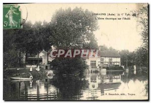 Old Postcard Electricite Jessains L & # 39usine on electric & # 39Aube
