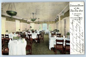1908 Chicago Illinois Postcard Colonial Room Tip-Top Inn Pullman Building Posted